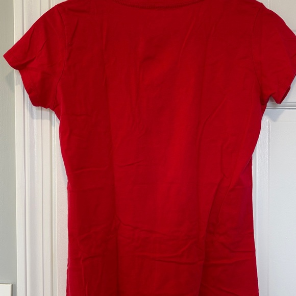 Hamilton Red Women's V-Neck T-Shirt - Picture 4 of 4